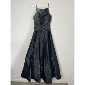 Nina Canacci Black Maxi dress Beaded Gown Ball Prom Formal Small Sz 3​